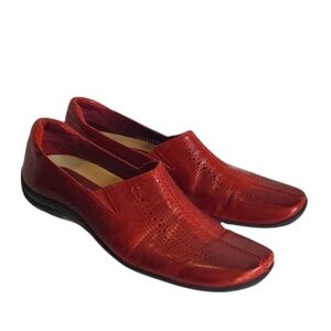 Walking Cradles Elites Red Leather Loafers 7N